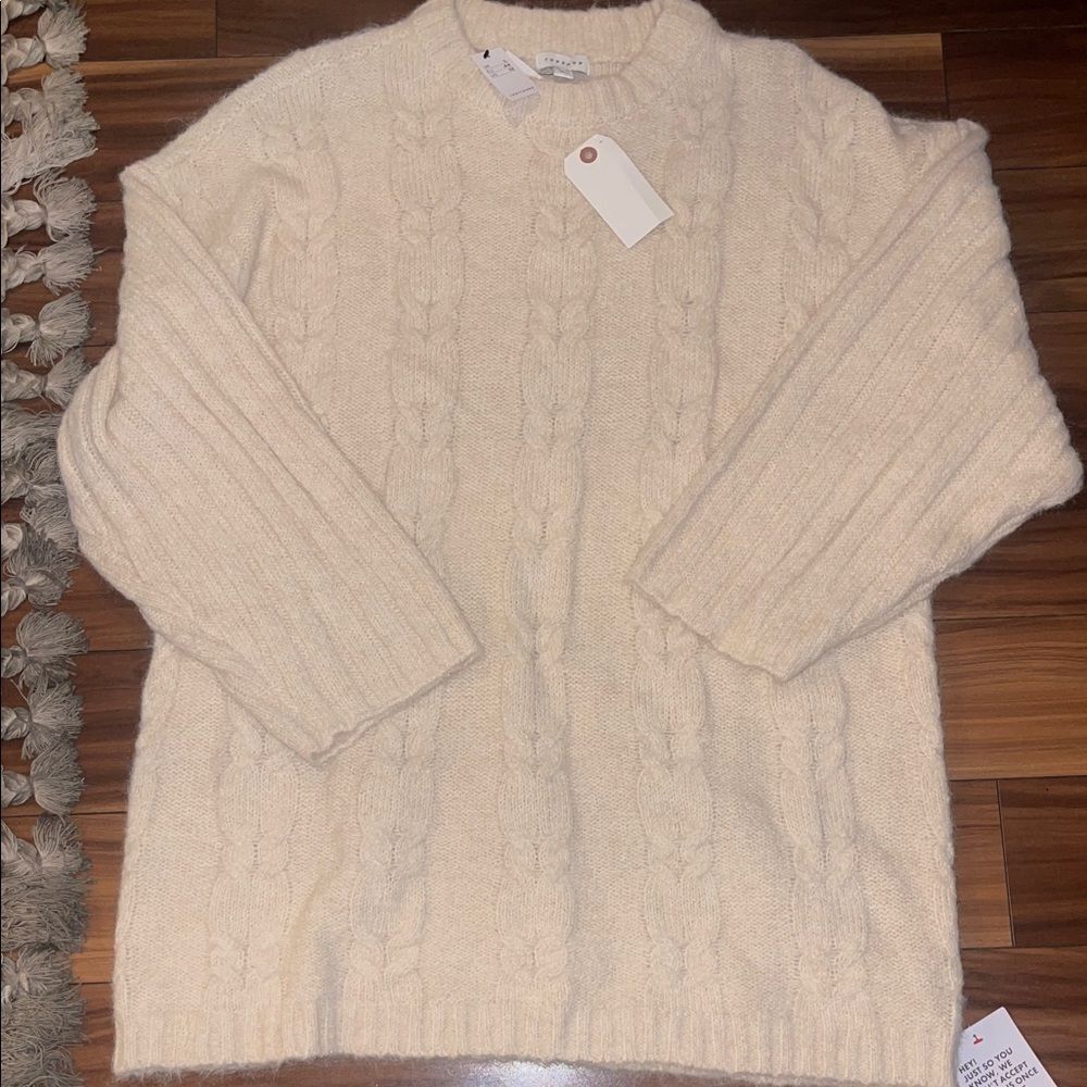 Top shop NWT Cream Cable Knit Sweater